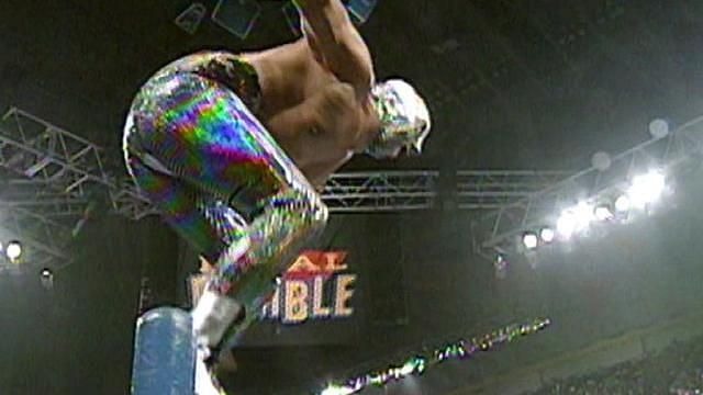 Mil Mascaras eliminated himself from the match